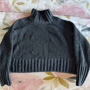 Women's Blue Turtleneck Sweater